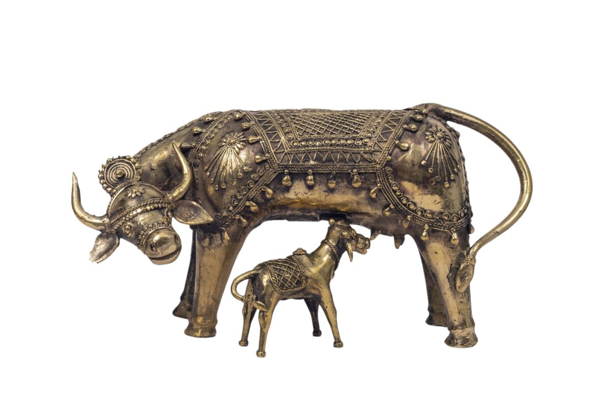 Dhokra Mahavastu Remedies Cow & Calf Stand- Brings Prosperity - Image 3