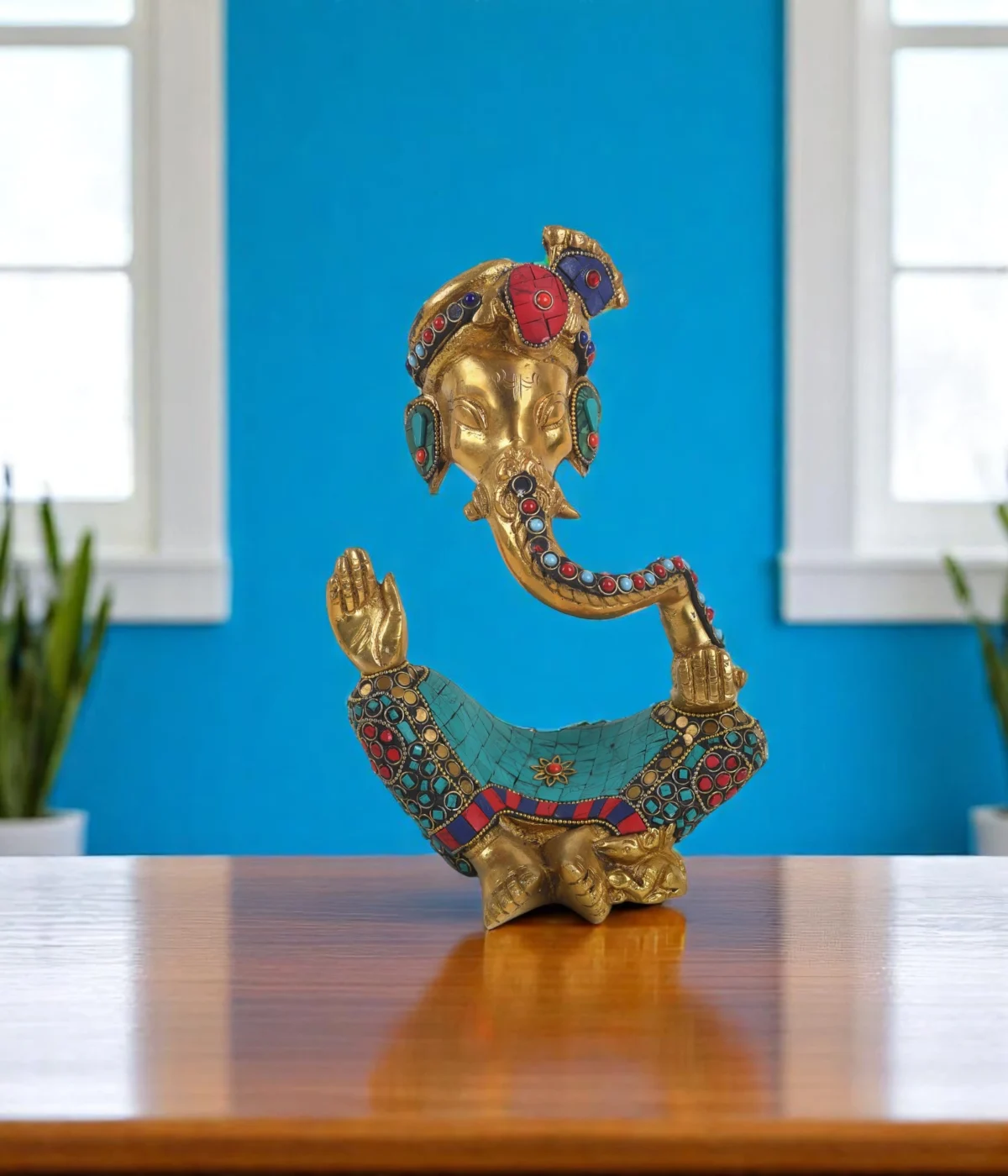 Vastu Shastra Brass Lord Ganesha- 𝗥𝗲𝗺𝗼𝘃𝗲𝗿 𝗼𝗳 𝗢𝗯𝘀𝘁𝗮𝗰𝗹𝗲𝘀- 𝟯 𝗸𝗴 - Image 4