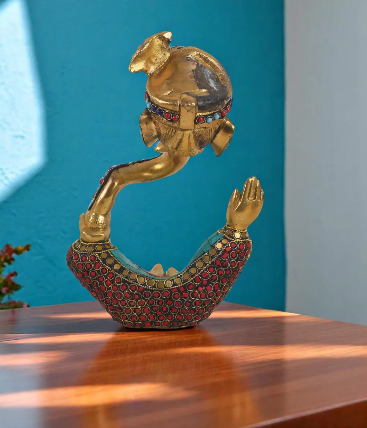 Vastu Shastra Brass Lord Ganesha- 𝗥𝗲𝗺𝗼𝘃𝗲𝗿 𝗼𝗳 𝗢𝗯𝘀𝘁𝗮𝗰𝗹𝗲𝘀- 𝟯 𝗸𝗴 - Image 2