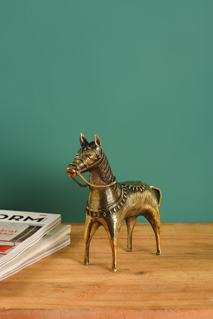 Dhokra Brass Heritage Horse- 𝗧𝗮𝗸𝗲𝗮𝘄𝗮𝘆 𝗗𝗶𝘀𝗲𝗮𝘀𝗲𝘀- 𝗘𝗔𝗦𝗧