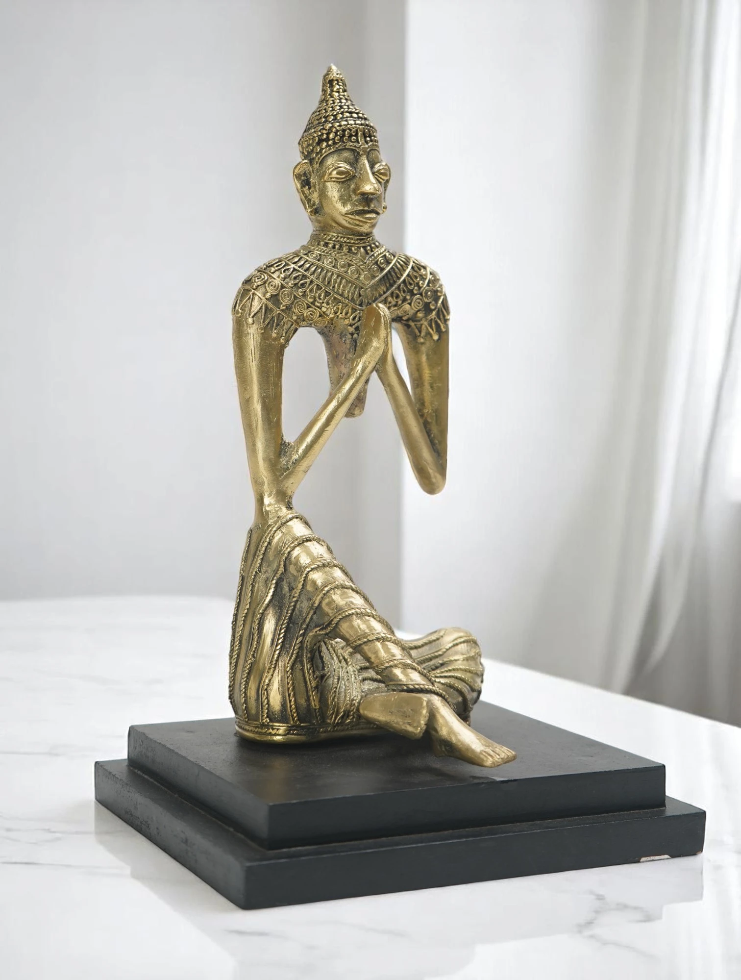 Handcrafted VASTU Tribal Wisdom Buddha- 𝗘𝗻𝗵𝗮𝗻𝗰𝗲 𝗽𝗲𝗮𝗰𝗲
