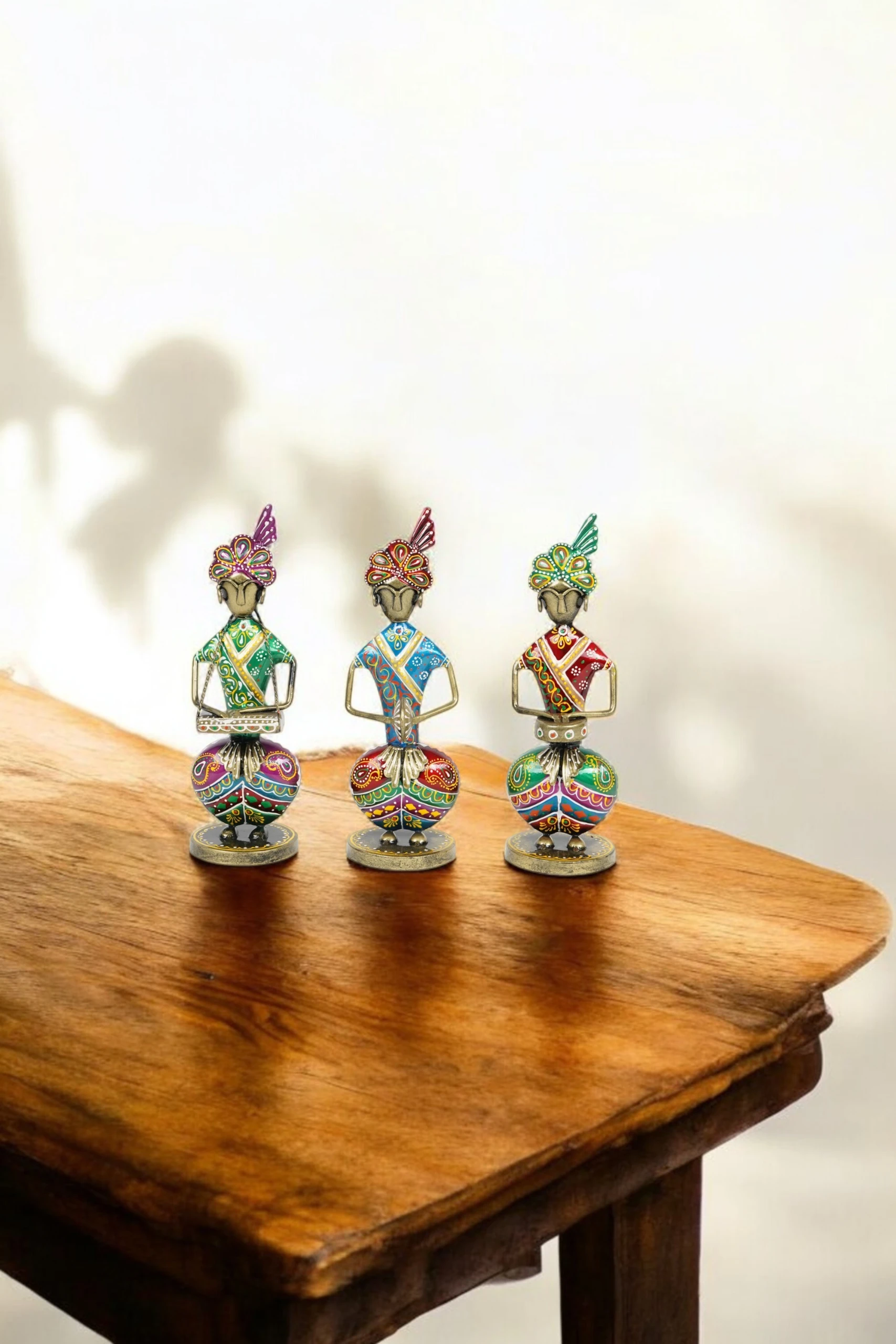 Handcrafted Tribal Musician Set Of 3