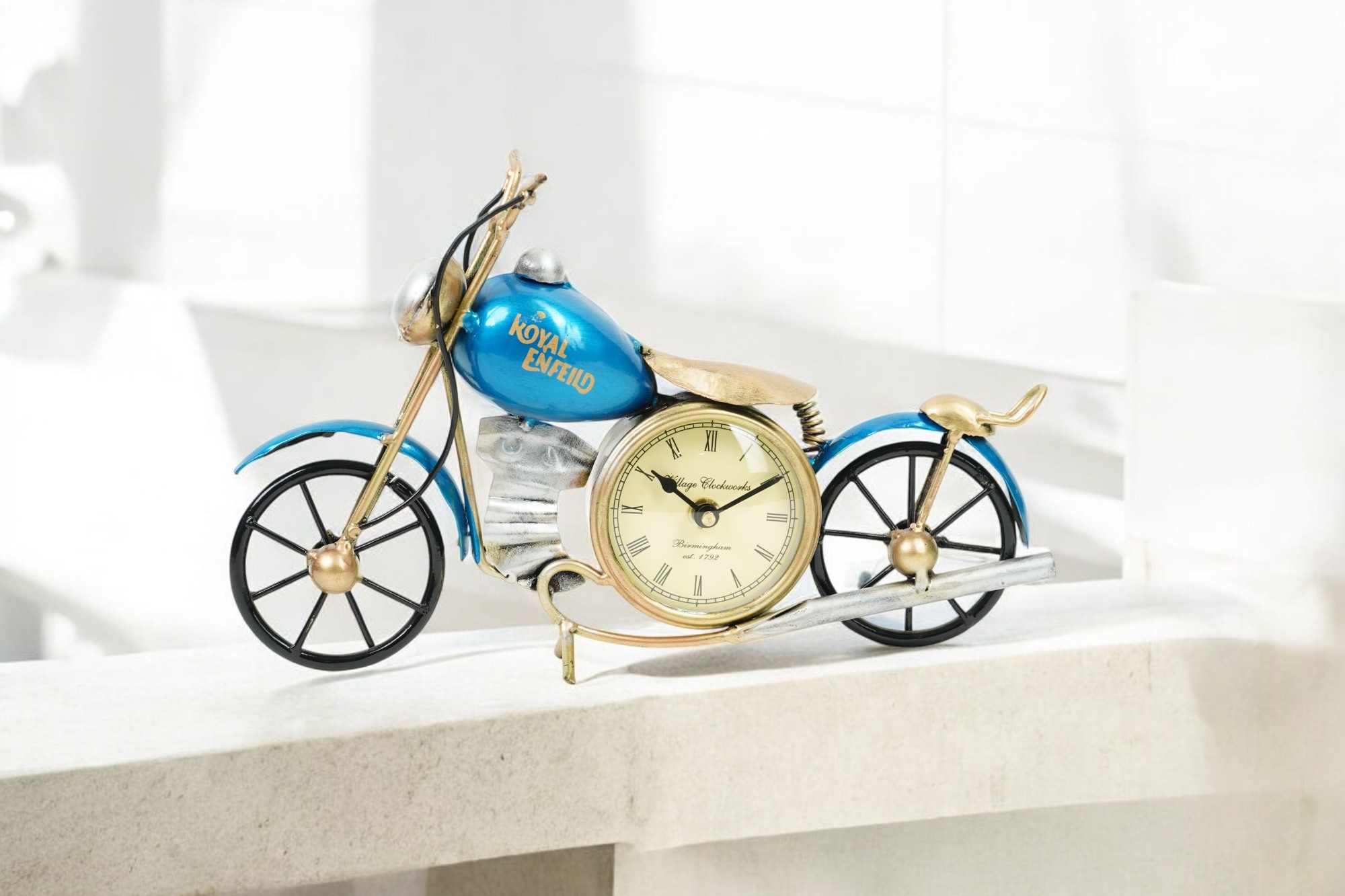 Bullet Bike Clock (Blue)