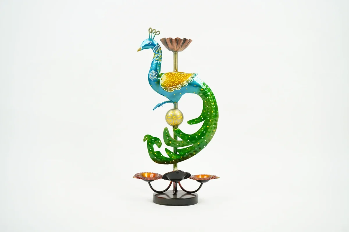 Peacock Diya Holder - Image 3