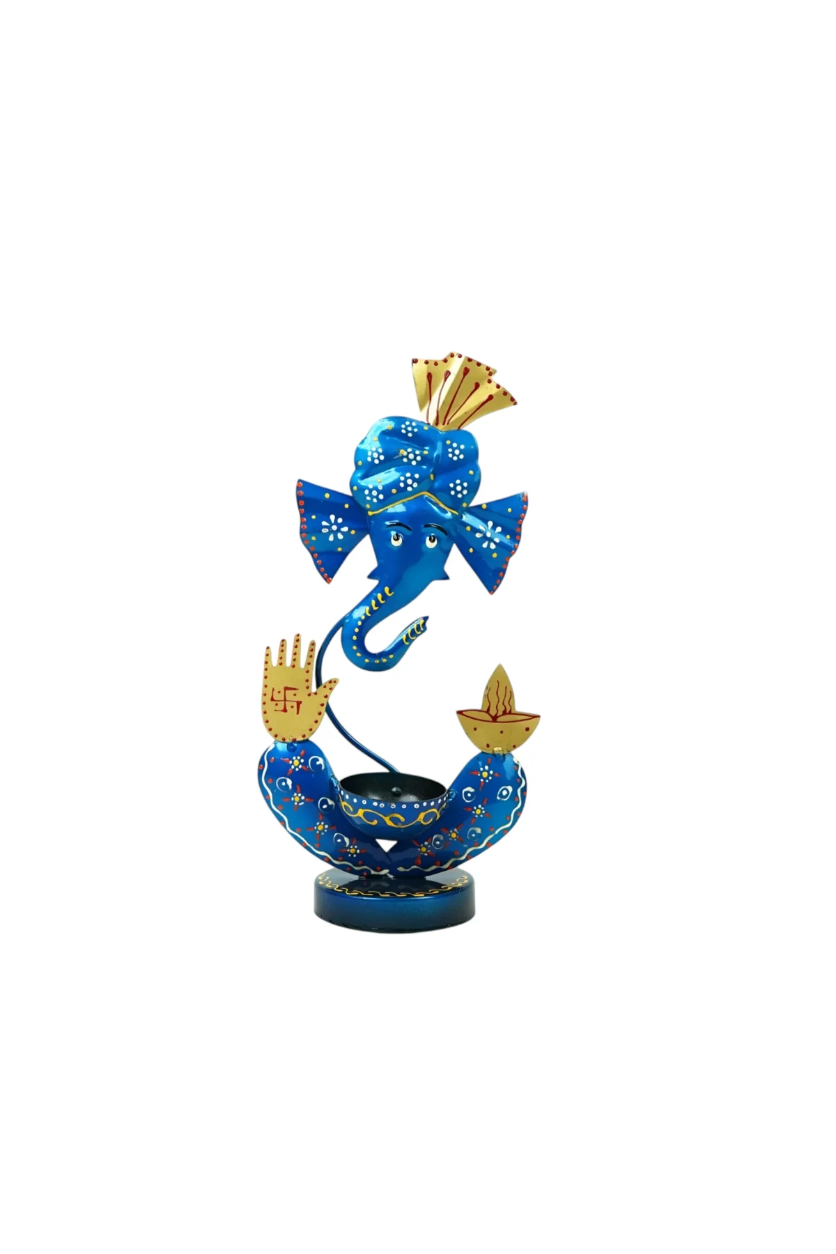 Ganesha Candle Holder -Blue - Image 2
