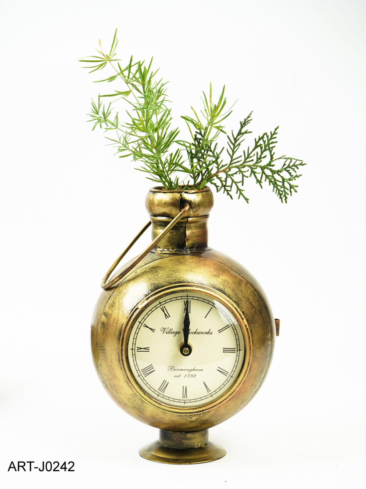 Glass Kudiya T- Light + Clock - Image 4
