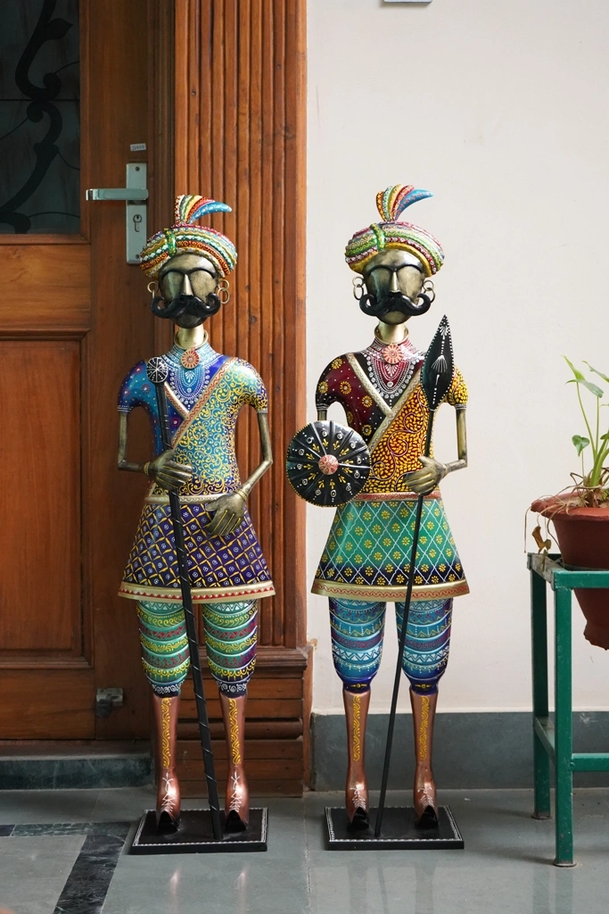 Handcrafted Rajasthani Warrior Figurines