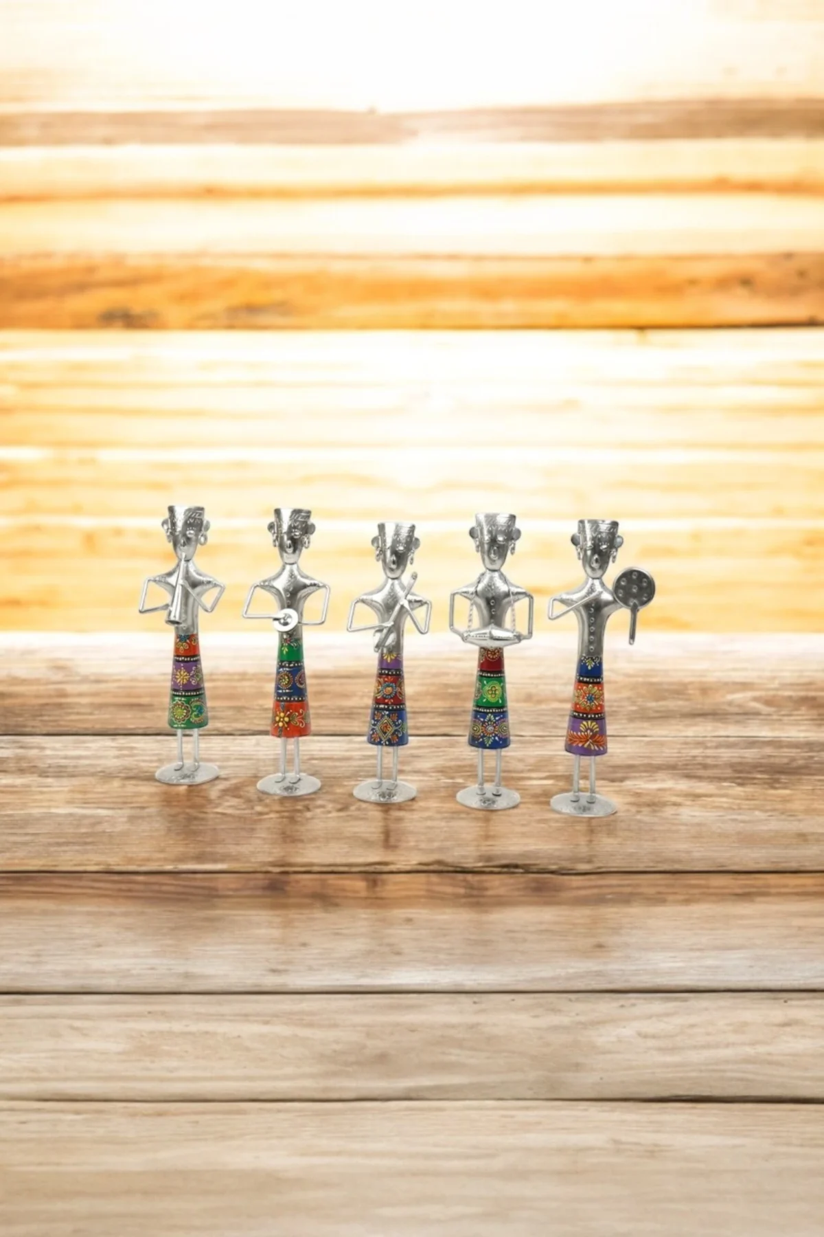 Handcrafted Tribal Musician Set Of 5 - Image 6