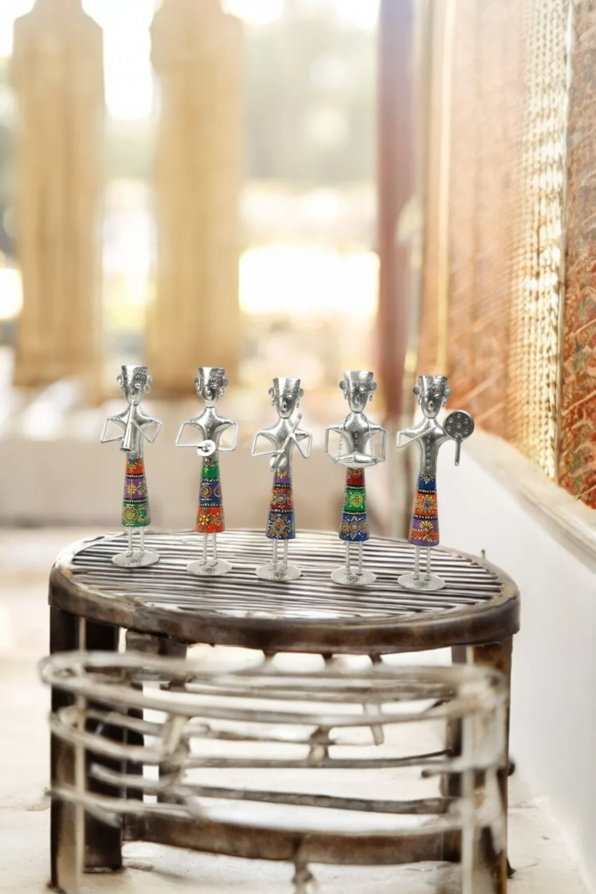 Handcrafted Tribal Musician Set Of 5 - Image 5