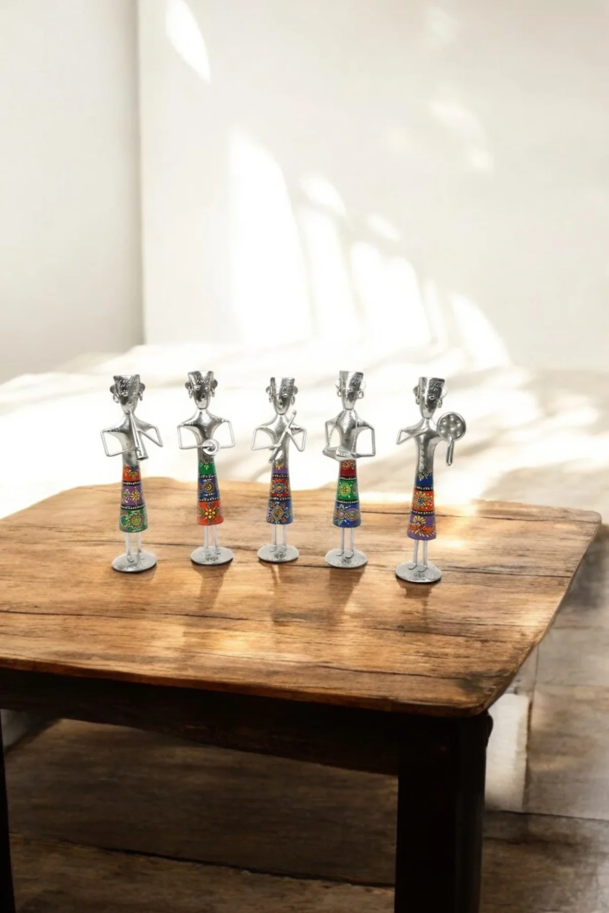Handcrafted Tribal Musician Set Of 5 - Image 2