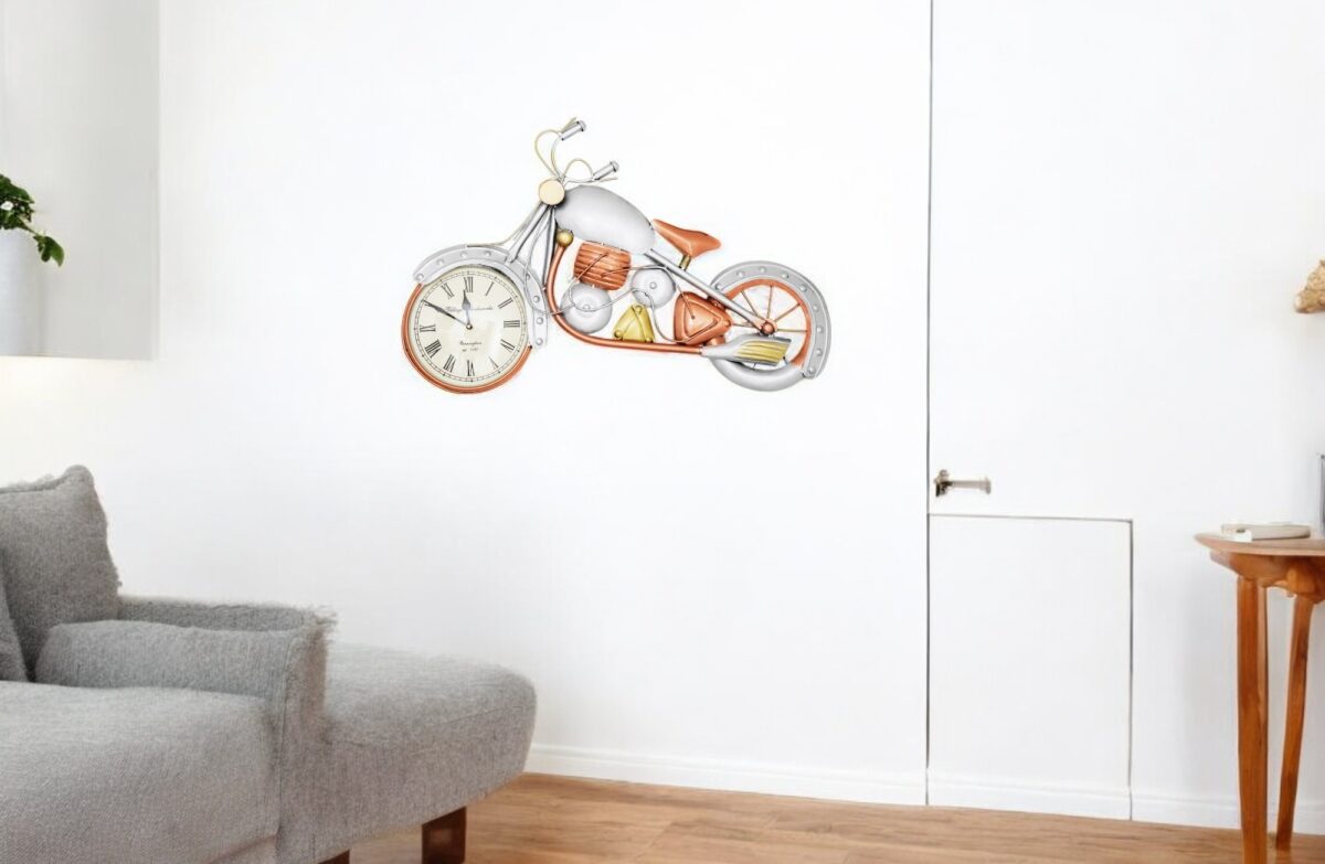 Silver Bike Clock - Image 3