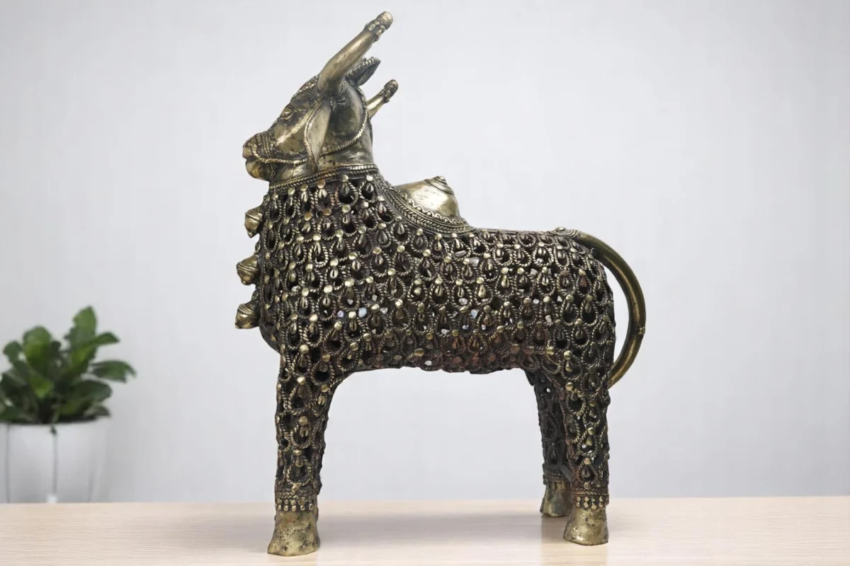 Handcrafted Jali Nandi -𝗩𝗮𝘀𝘁𝘂 𝗦𝗵𝗮𝘀𝘁𝗿𝗮 𝗮𝗻𝗱 𝗙𝗲𝗻𝗴 𝗦𝗵𝘂𝗶- South Facing- 23 kgs - Image 3
