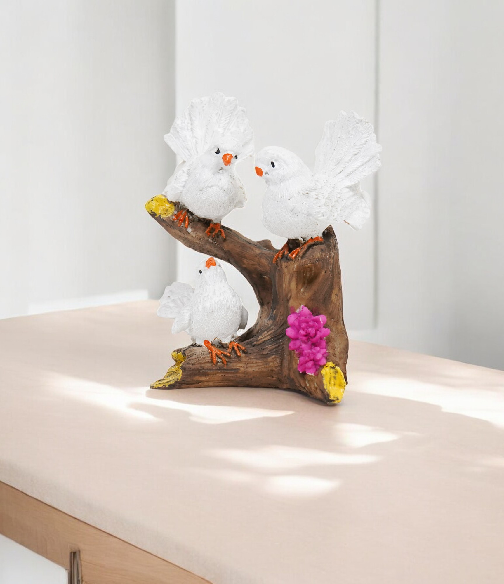 Three Birds On Stem