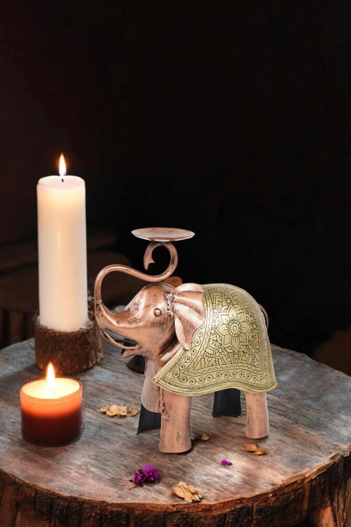 Radiant Metal Elephant Candle Holder - Image 4