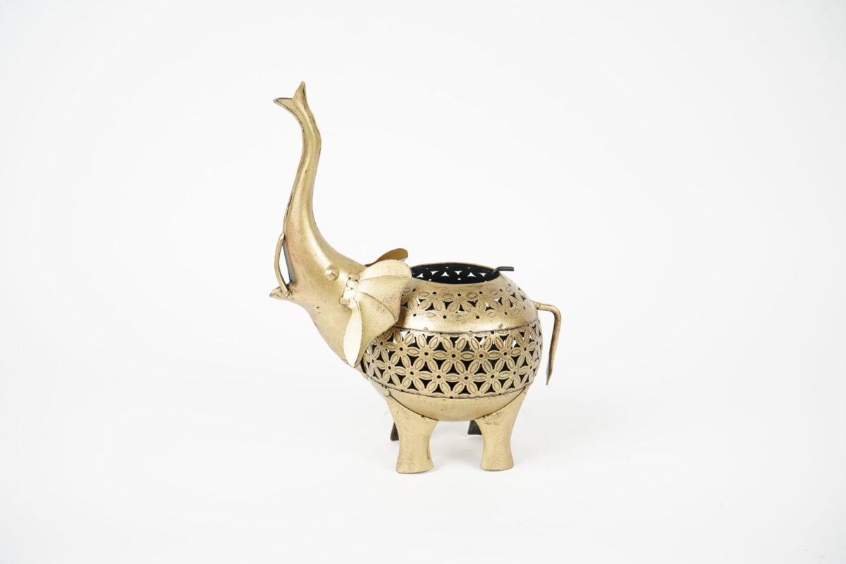 Iron Trunk Up T Lite Elephant Daisy Lota SML - Image 3