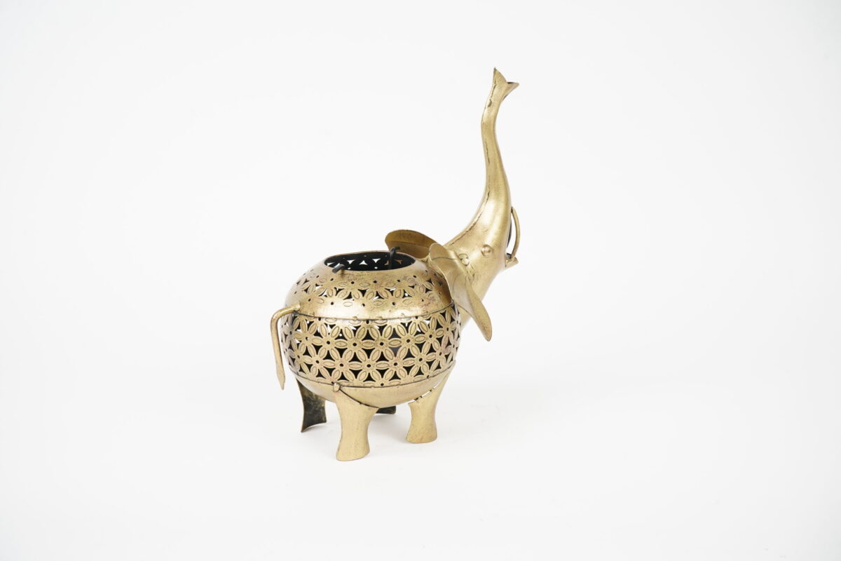 Iron Trunk Up T Lite Elephant Daisy Lota SML - Image 2