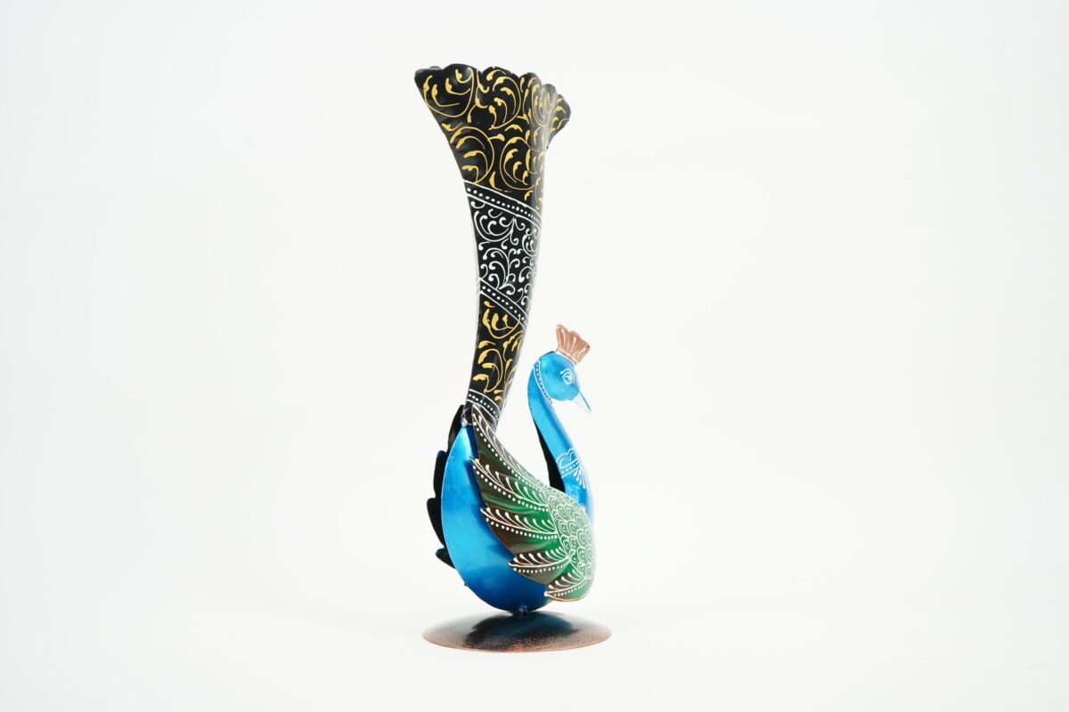 Peacock Flower Pot Small (Blue) - Image 5