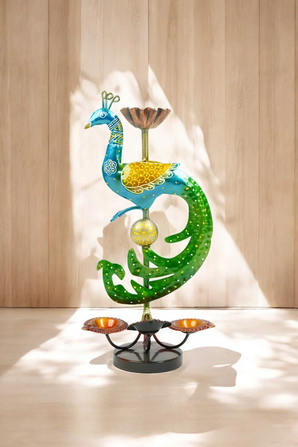 Peacock Diya Holder - Image 4
