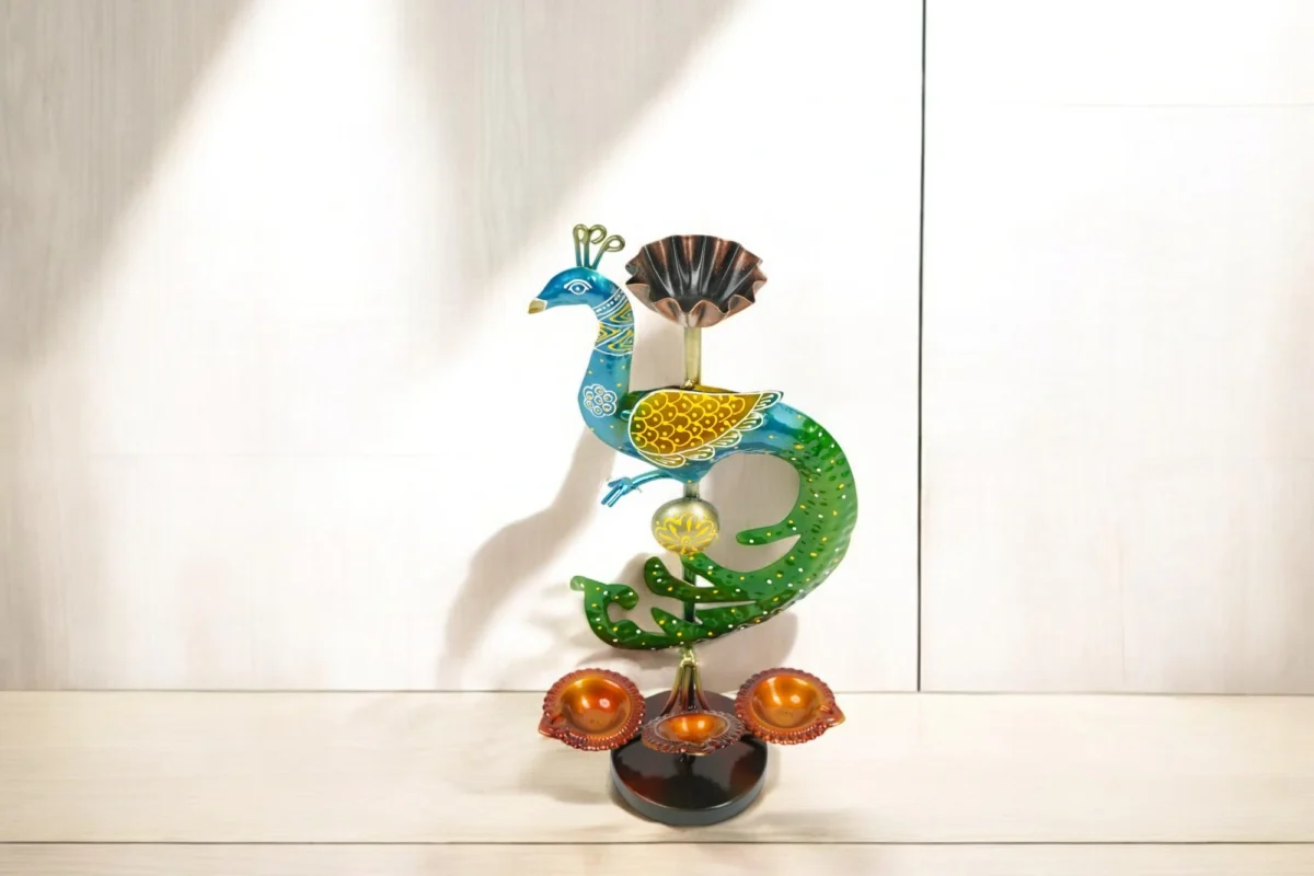 Peacock Diya Holder - Image 5