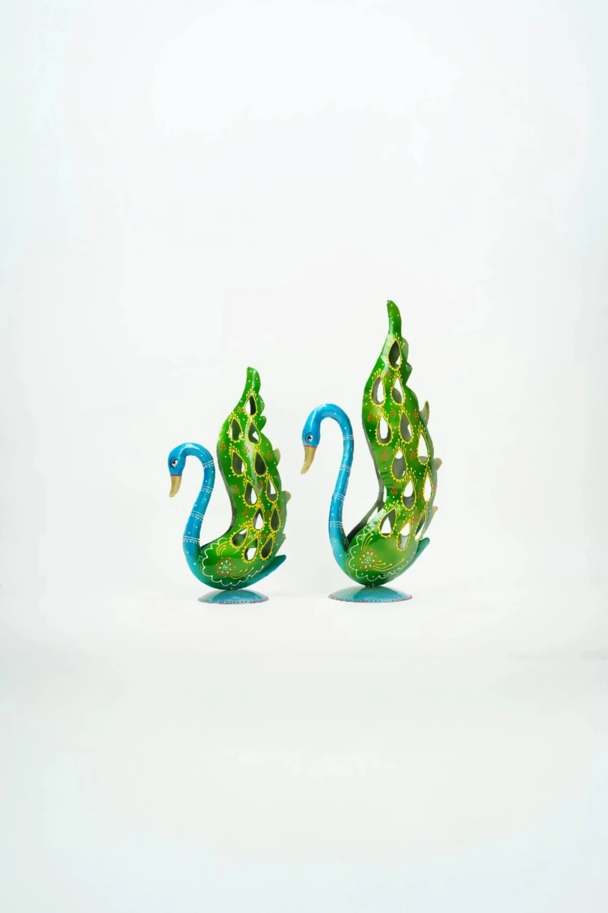 Peacock Tlight Stand Set of 2 - Image 3