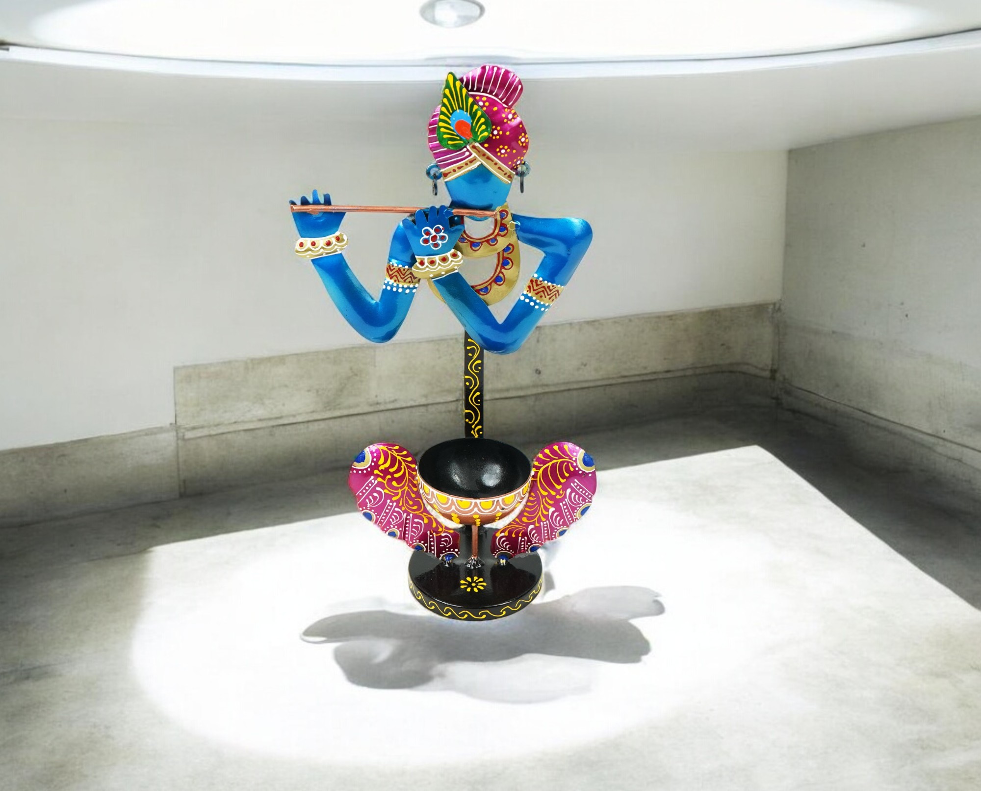 Handcrafted Krishna T-Light (Blue Colour)