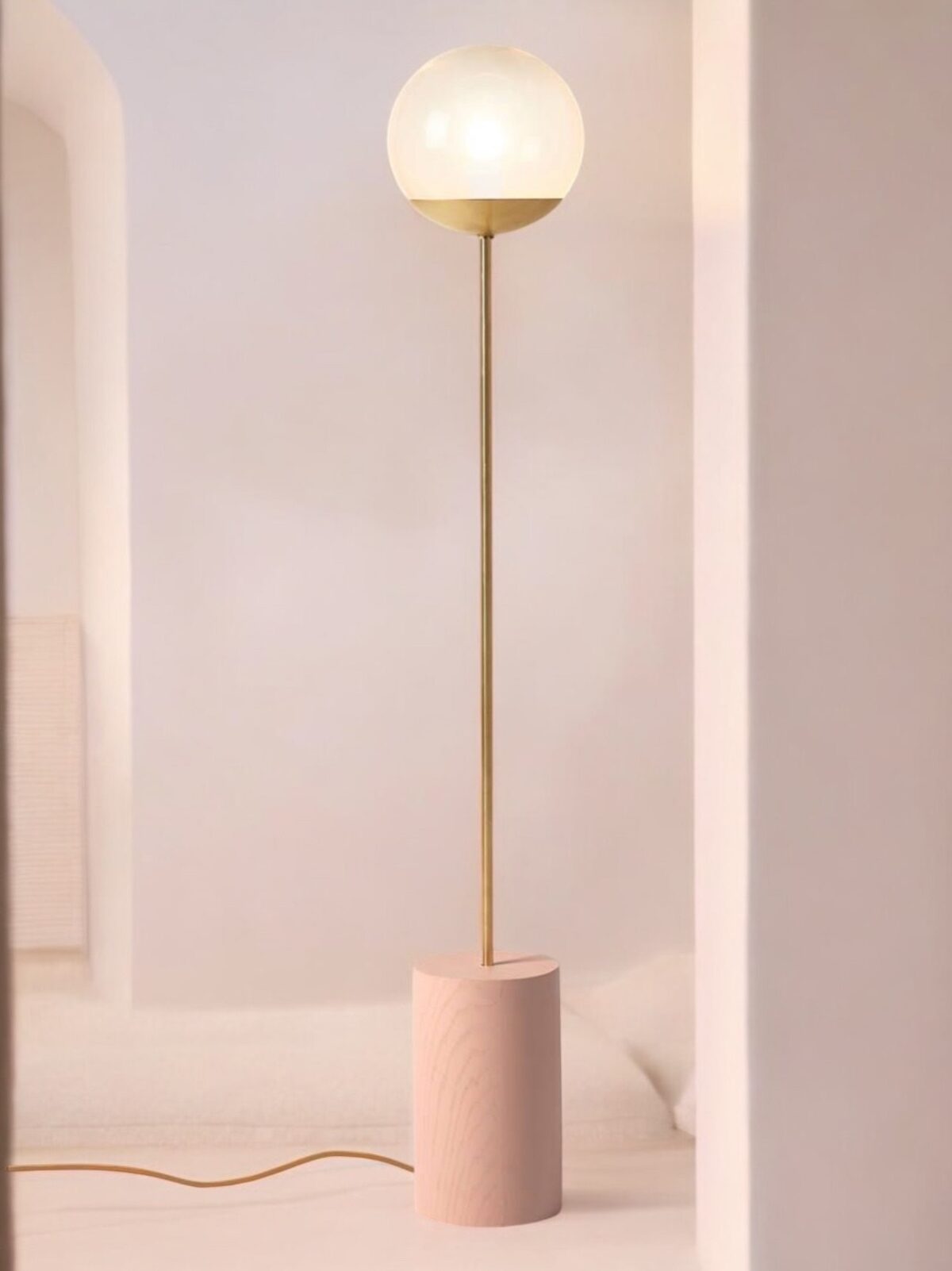 Floor Lamp with Frosted Globe Shade - Image 3