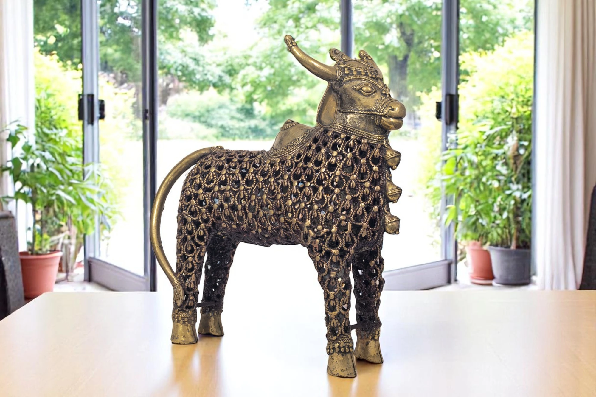 Handcrafted Jali Nandi -𝗩𝗮𝘀𝘁𝘂 𝗦𝗵𝗮𝘀𝘁𝗿𝗮 𝗮𝗻𝗱 𝗙𝗲𝗻𝗴 𝗦𝗵𝘂𝗶- South Facing- 23 kgs