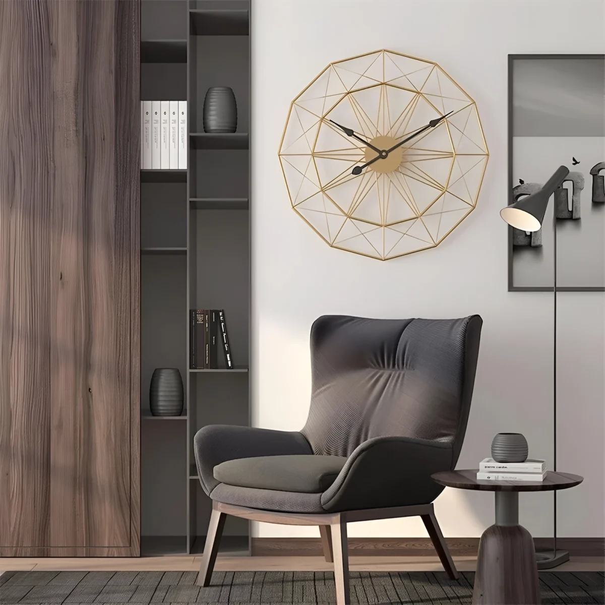 Golden Polygon Clock - Image 2