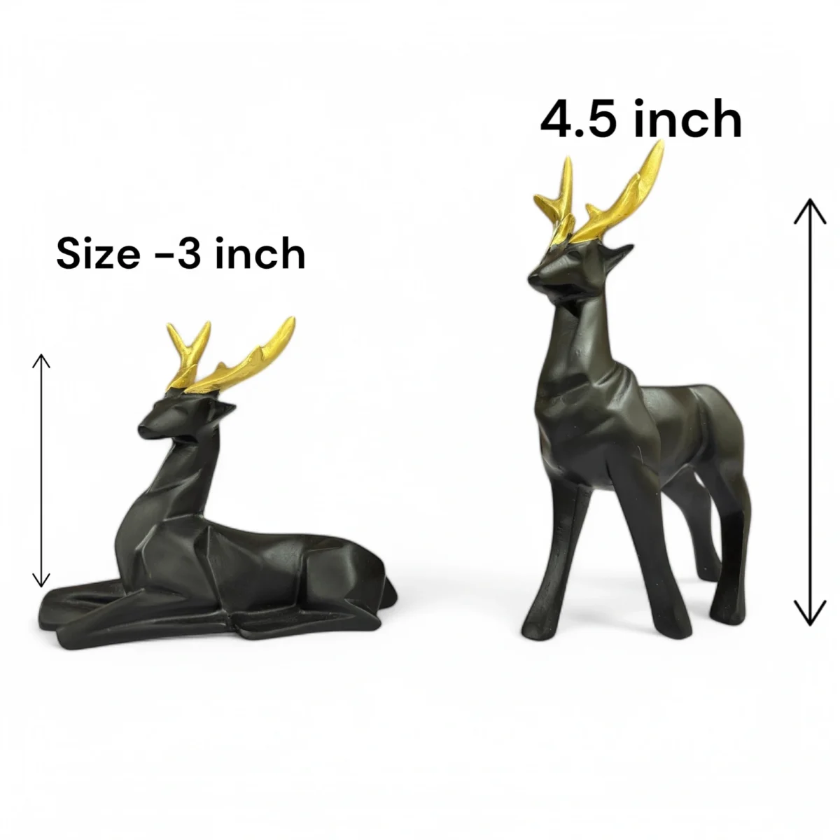 Black & White Deer Figurine Set of 2 - Image 6