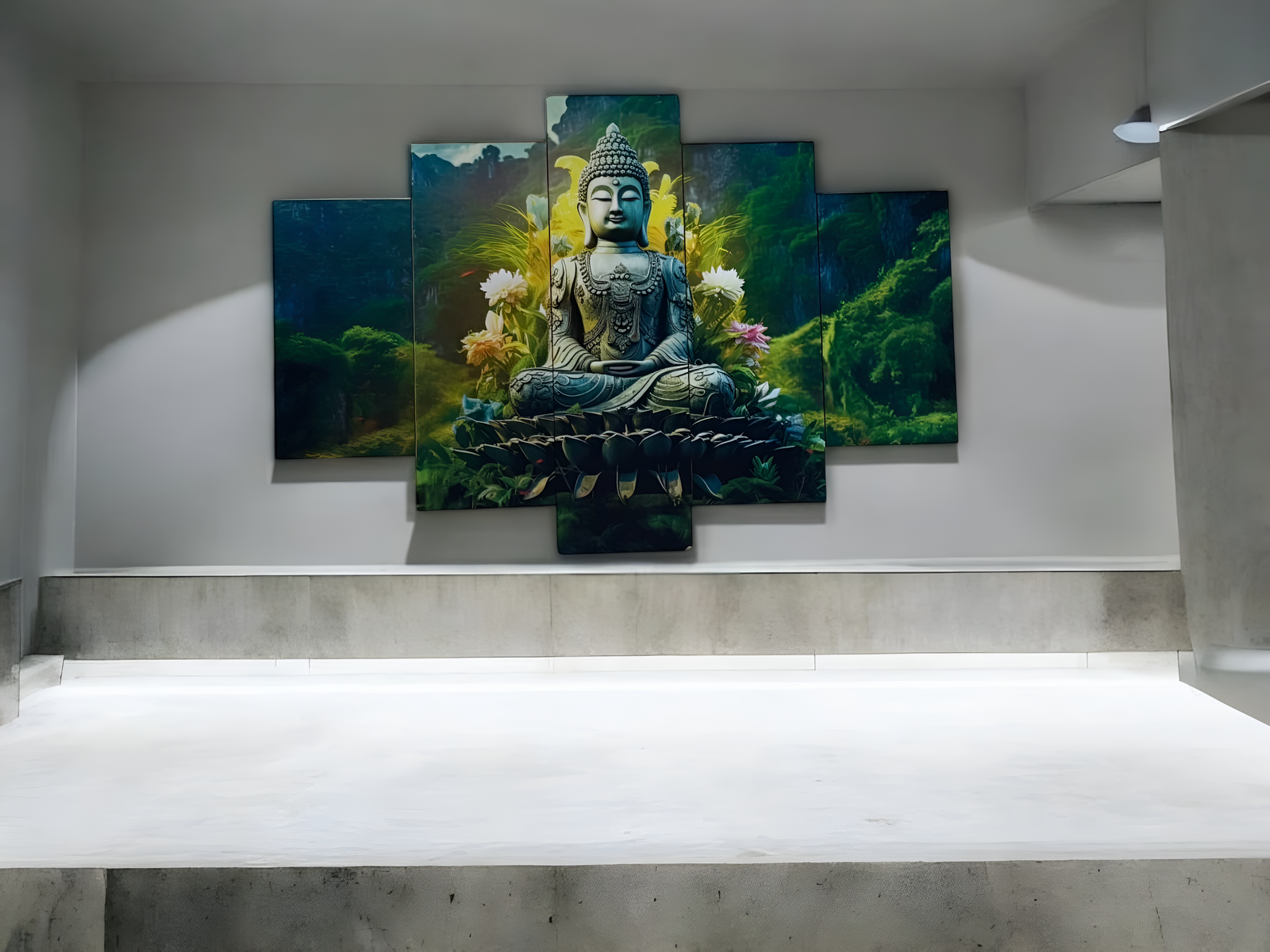 Lord Buddha Wooden Panel Frame