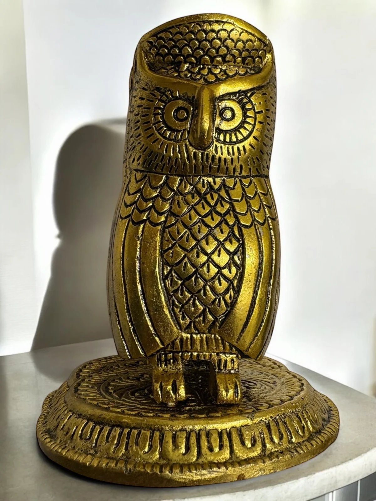 Brass Owl Figurine - Image 5