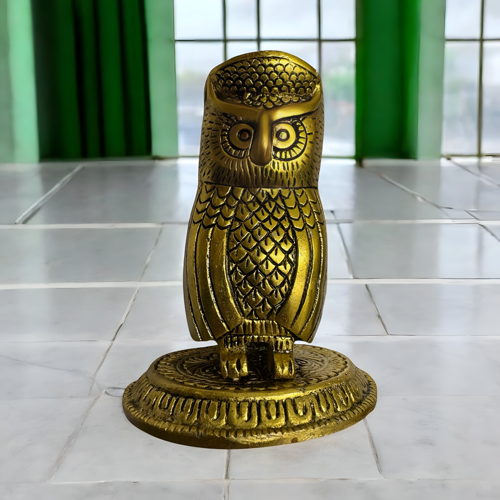 Brass Owl Figurine