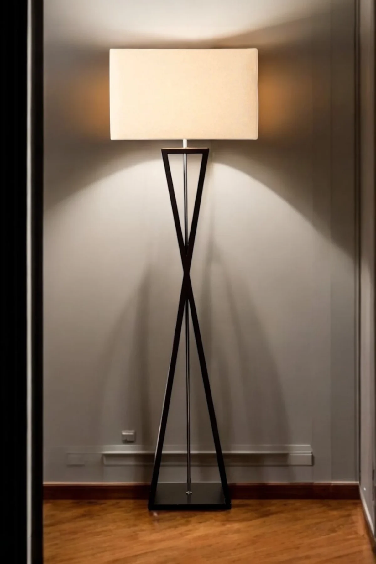 Floor Lamp with Rectangular Shade - Image 3