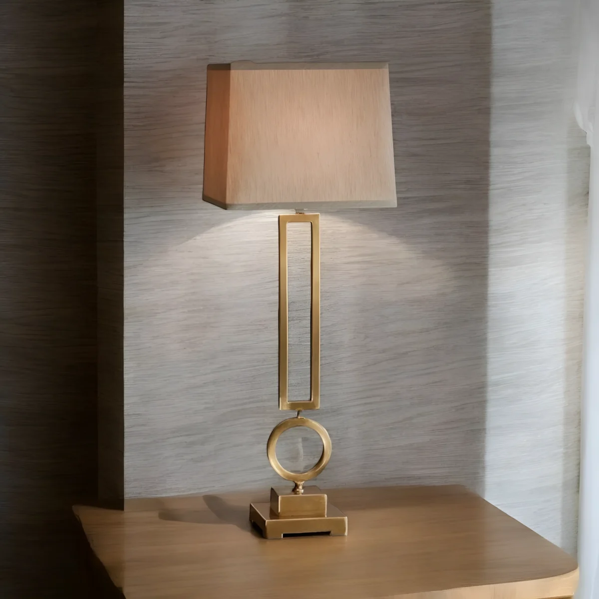 Gold Geometric Table Lamp - Image 3