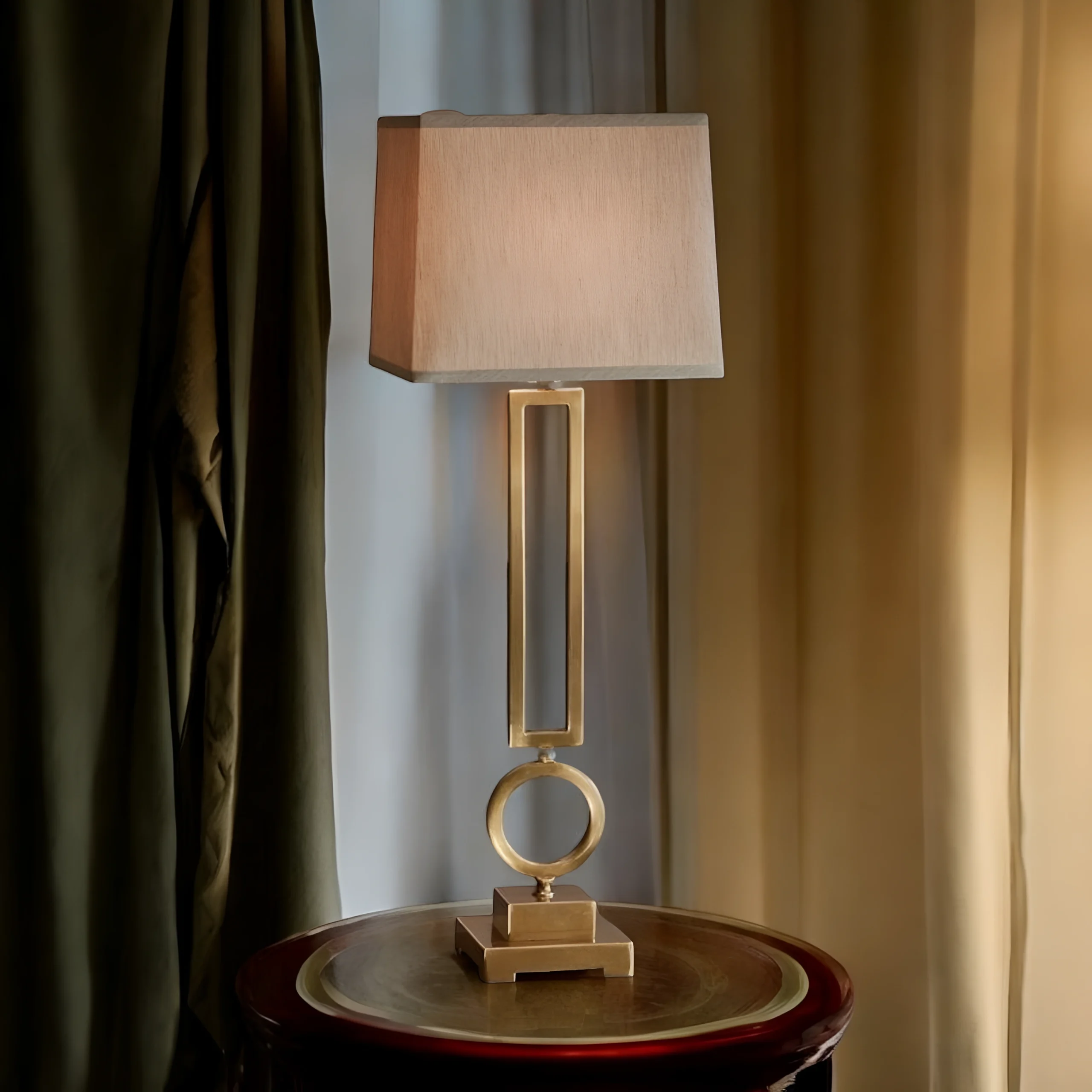 Gold Geometric Table Lamp