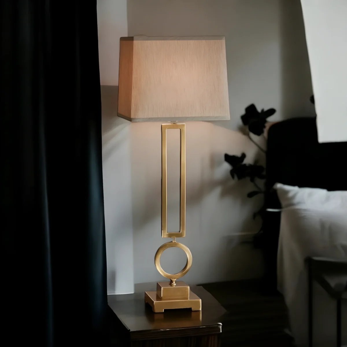 Gold Geometric Table Lamp - Image 4
