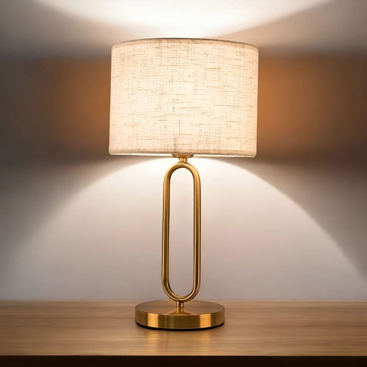 Elegant Gold Loop Table Lamp - Image 2