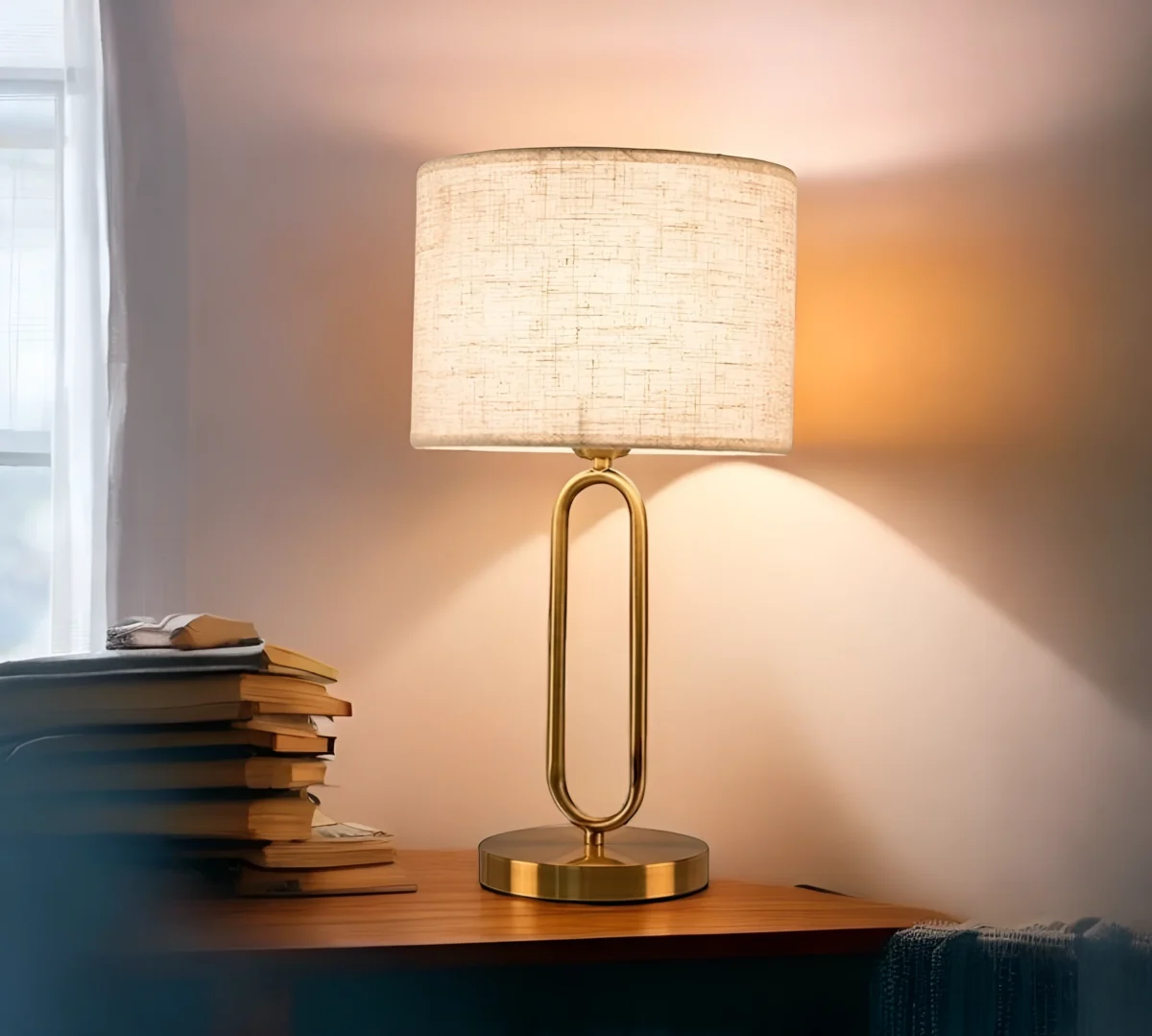 Elegant Gold Loop Table Lamp - Image 4
