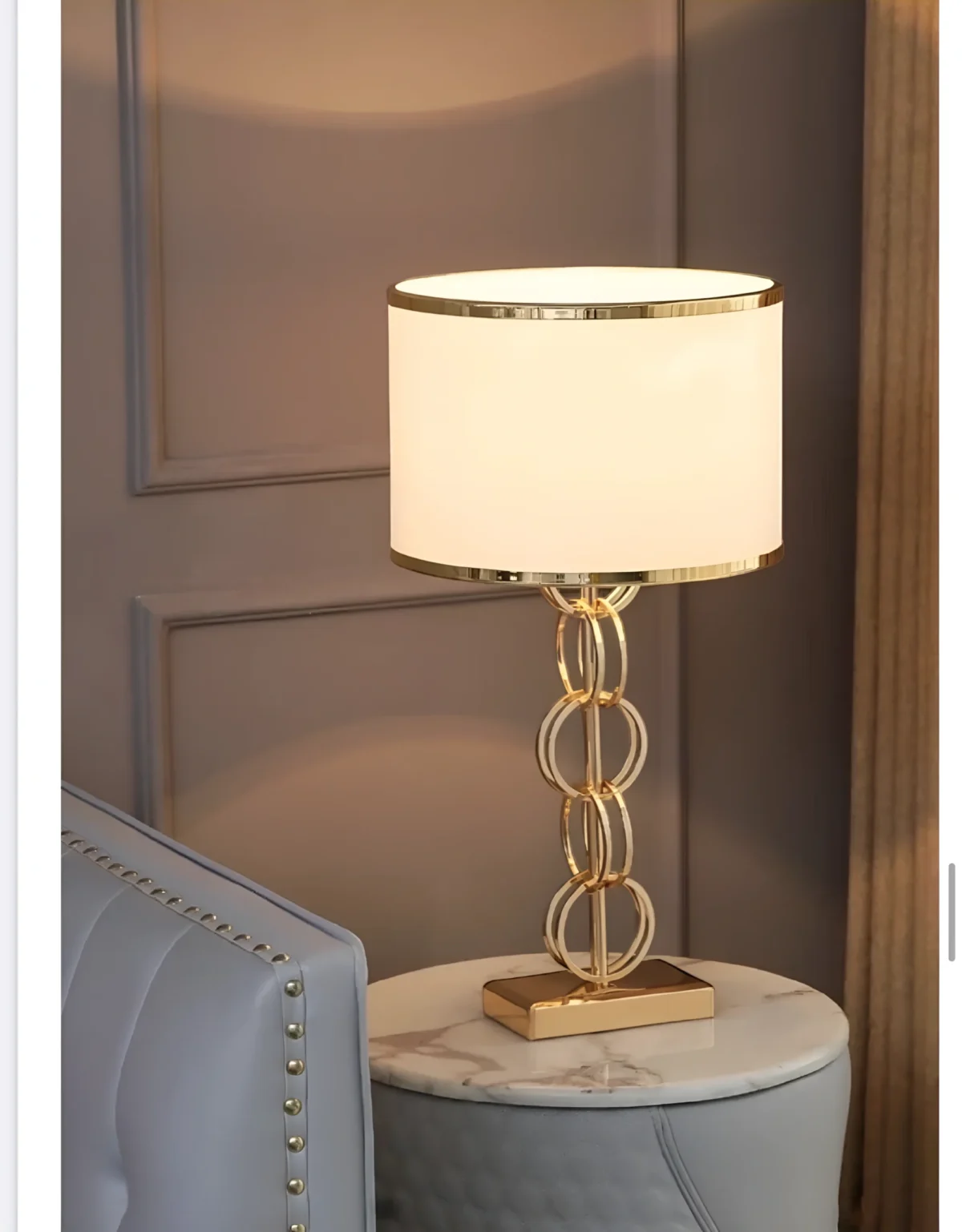 Gold Chain Link Table Lamp - Image 5
