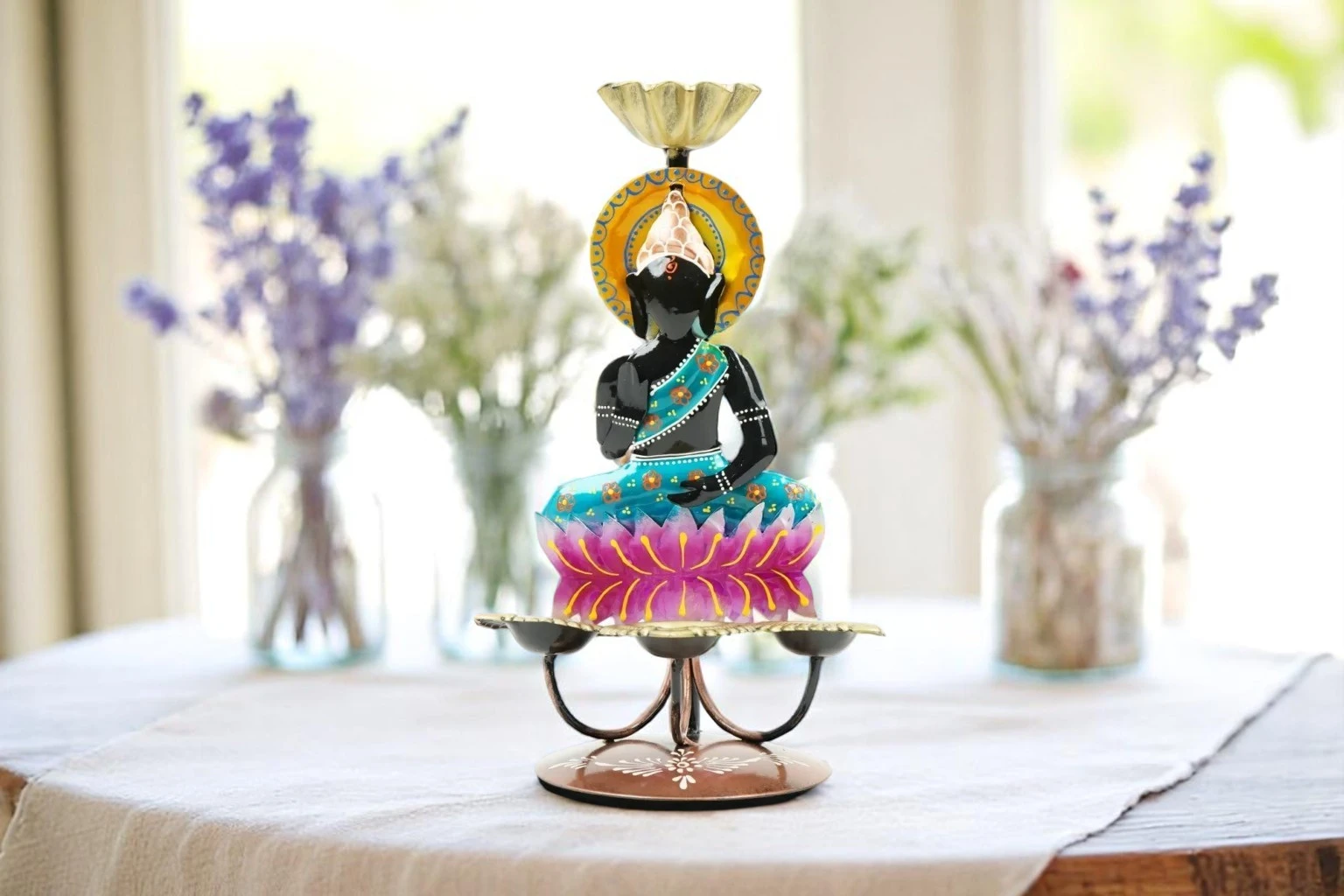 Buddha Lotus Candle Stand