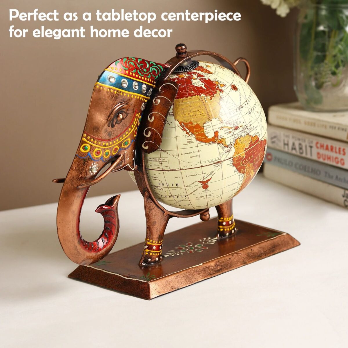 Heritage Elephant Globe Decor- Set of 2 - Image 6