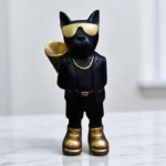 Black Bulldog Boss Figurine