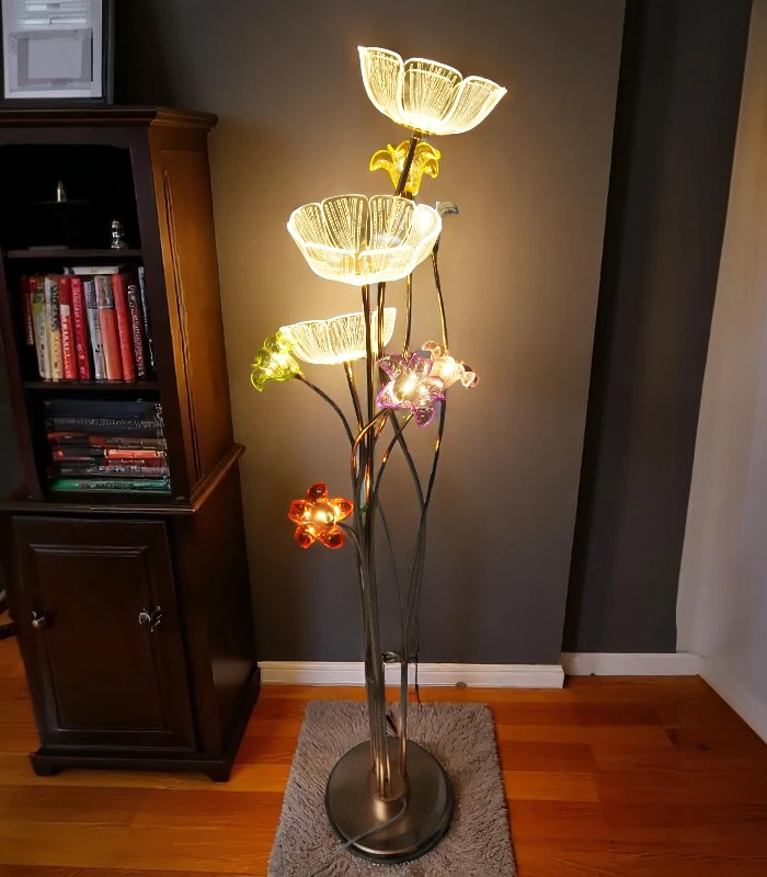 FLOWER LAMP EDITED 2-Photoroom Floral Glow Blossom Floor Lamp - Image 1