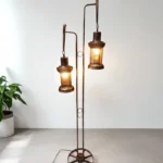 Vintage Lantern Floor Lamp- 64 Inch
